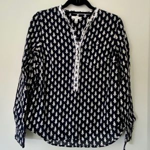 J Crew cotton printed blouse